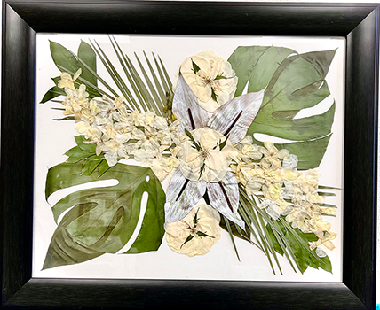 Pressed Flowers with black frame 